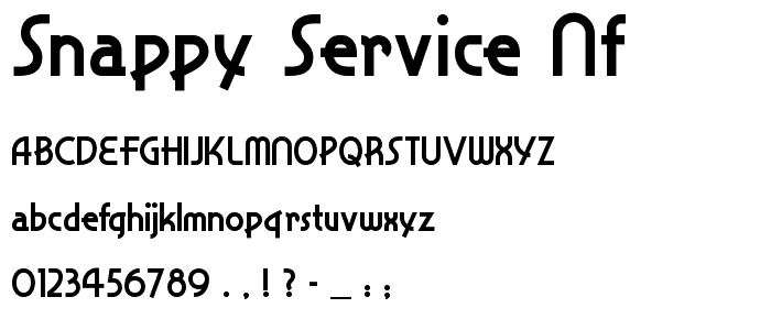 Snappy Service NF font